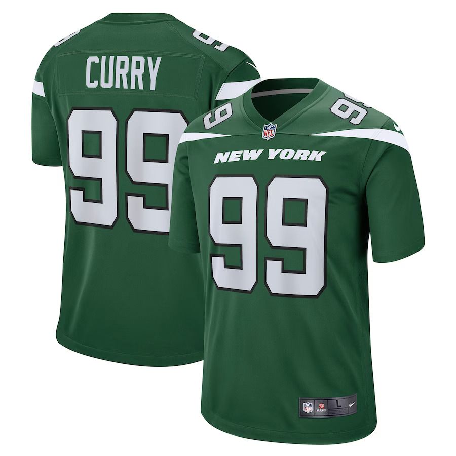 Men New York Jets #99 Vinny Curry Nike Gotham Green Game NFL Jersey